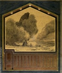 Atelier, croquis de Corot, le côté face à la cheminé (Musée de Baltimore